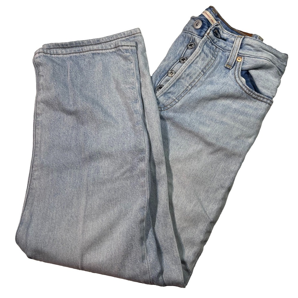 Levi's Premium Ribcage Straight Ankle‎ Jeans Women's 26x27 High Rise Blue Denim